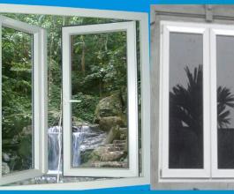 Cửa sổ mở quay uPVC